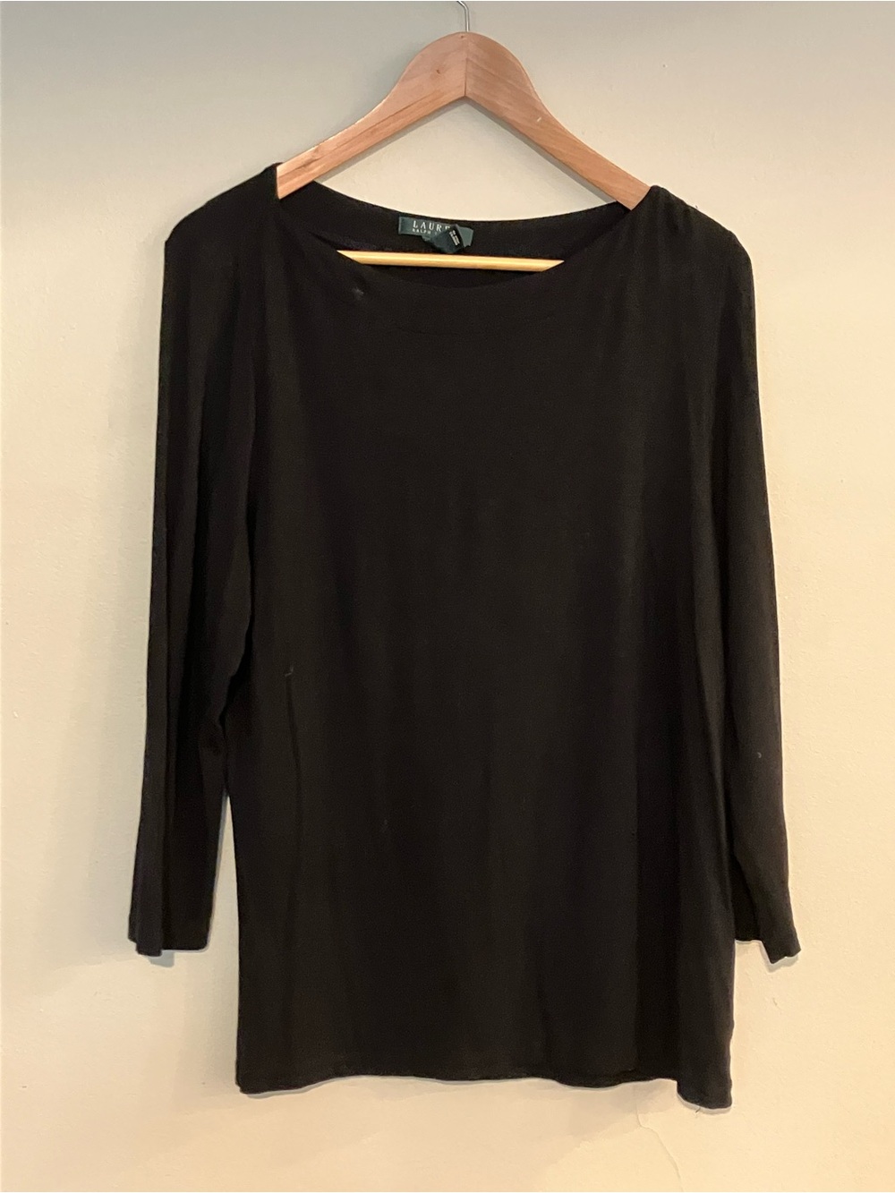 Lauren Ralph Lauren Long Sleeve Black Top